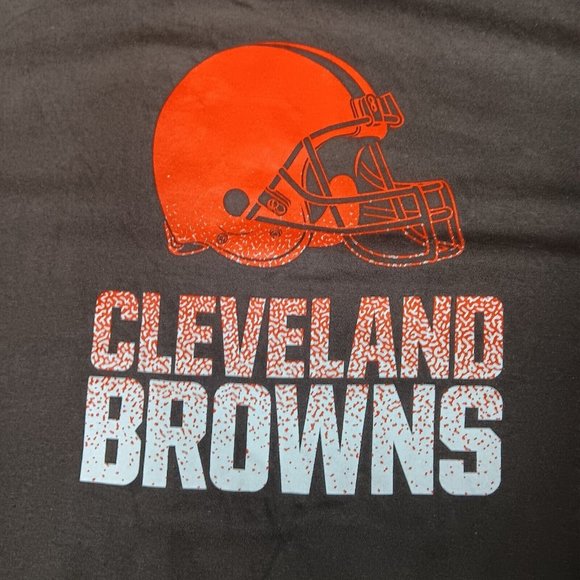 Cleveland Browns Fanitics Mens XL Shirt Long Sleeve Brown NFL Football Helmet - Picture 2 of 13